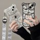 thumbnail image 2 of Funda de teléfono con cordón para iPhone, carcasa de TPU suave con diseño de gato de dibujos animados para modelos 14, 13, 11, 12, 16 Pro Max, XS, X, XR, 8, 7, 15, 14 Plus, 2 of 5