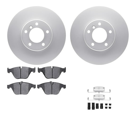 Dynamic Friction Company Front Geospec Brake Rotors with 5000 Euro Ceramic Brake Pads includes Hardware 4612-31032
