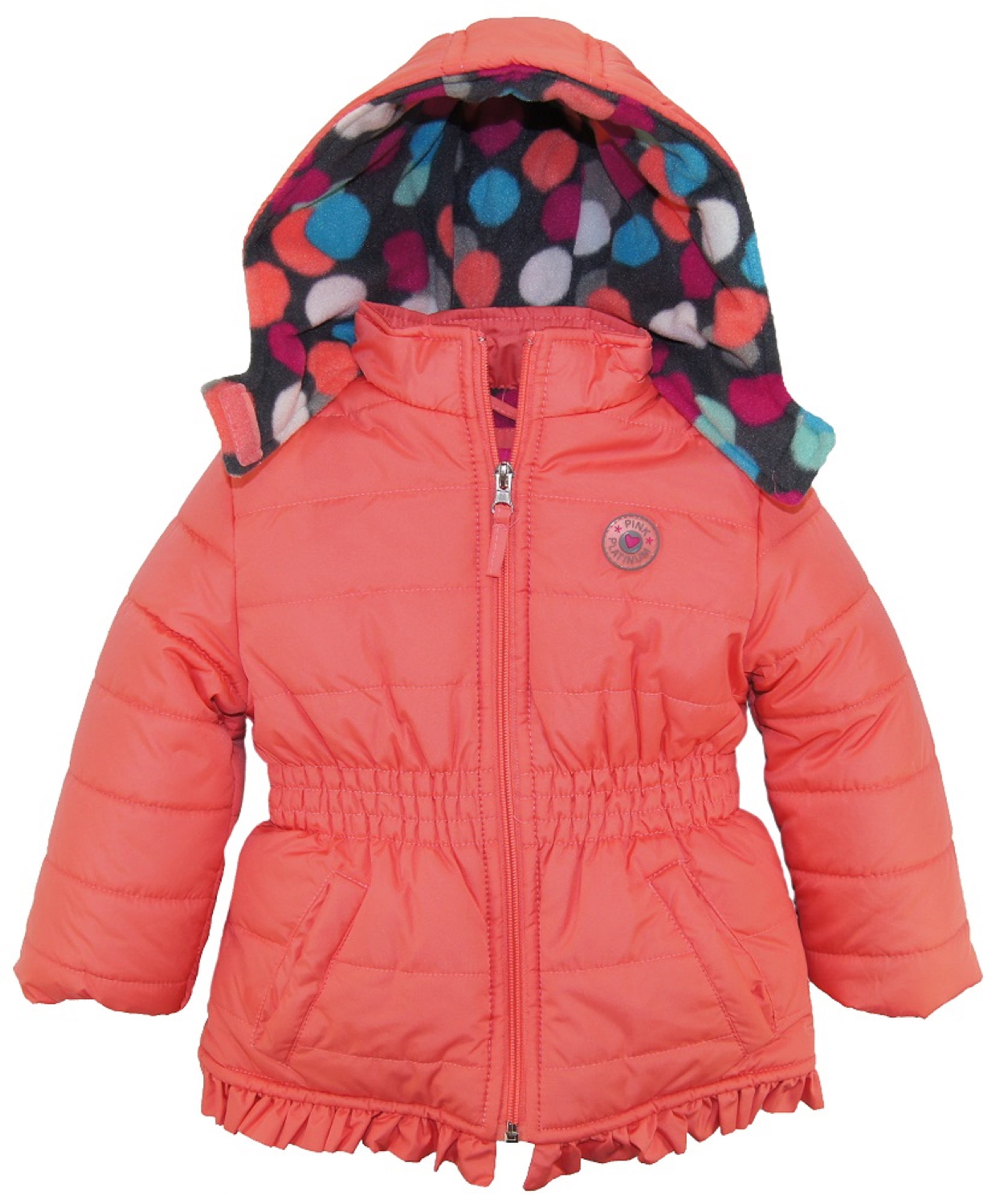 Little Girls' Toddler "Fleece Circles" Insulated Jacket (Sizes 2T 4T
