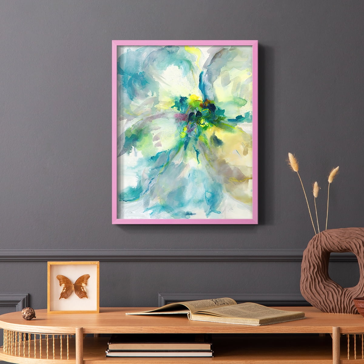 Maybe Petunias II in Pink Solid Wood 8 x 10 Framed Print