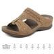 thumbnail image 2 of Sandalias de cuña Sandalias de vestir con punta abierta Zapatos de verano sin cordones para mujer (marrón 39), 2 of 9