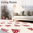 thumbnail image 2 of ODIKA 3'x5' Machine Washable Non-Slip Area Rug, Nordic Snow Fir Branch Minimal Scandinavian Decorative Classic High Traffic Rug, Ivory, 656057, 2 of 7