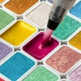 thumbnail image 1 of Seasons Year Round 60 Color Solid Watercolor Paint Set Shimmering Pearl And Gold Powder Watercolors For Artwork Perfect For Art Students And, 1 of 7