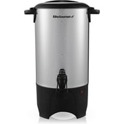 Elite Gourmet Stainless Steel 40 Cup Coffee Urn and Hot Water Dispenser