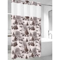 thumbnail image 4 of Brown Bear No Hook Shower Curtain Waterproof,Bathroom Curtains with Snap in Liners and See Through Top Window,Hunting Bear Forest Wildlife Animals Vintage Hotel Bathtub Curtains Shower 36"Wx78"L, 4 of 8