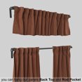thumbnail image 4 of 3S Brother's Solid Linen Look Curtains Drapes Kitchen Valance Set of 3 Hanging Rod Pocket Window Valance Treatments Decorative Valances Tiers Café Curtains (Brick 50"x14"Valance - 24"x30"Tiers), 4 of 6