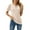 Beige, variant on ZHENWEI Women's Puff Short Sleeve Tops Casual Crewneck Tee Shirts Classic Ribbed Blouses