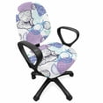 thumbnail image 1 of Nautical Office Chair Slipcover, Detailed Sketch of Sea Shells Mussels Crabs and Starfishes Art Print, Protective Stretch Decorative Fabric Cover, Standard Size, White and Multicolor, by Ambesonne, 1 of 5