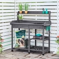 thumbnail image 2 of Renwick Garden Potting Bench with Basin & Drawer, Gray, 2 of 8