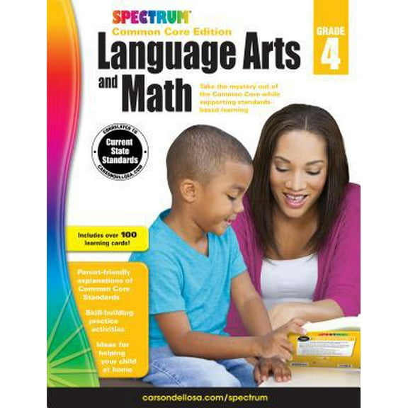 Pre-Owned Spectrum Language Arts and Math, Grade 4 (Paperback) 148381470X 9781483814704
