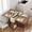Walnut, variant on Folding Dining Table, Movable Dining Table, Expandable Kitchen Table, Versatile Table with 6 Wheels and Shelf, for Dining, Living Room, Apartment