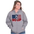 thumbnail image 3 of Betty Boop American Flag Patriotic Zip Hoodie Sweatshirt Women Brisco Brands S, 3 of 6