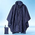 thumbnail image 4 of ZGRBOU Unisex Rain Poncho Fashion Polka Dot Hooded Waterproof Raincoat Lightweight Hiking Packable Rain Jacket, 4 of 4
