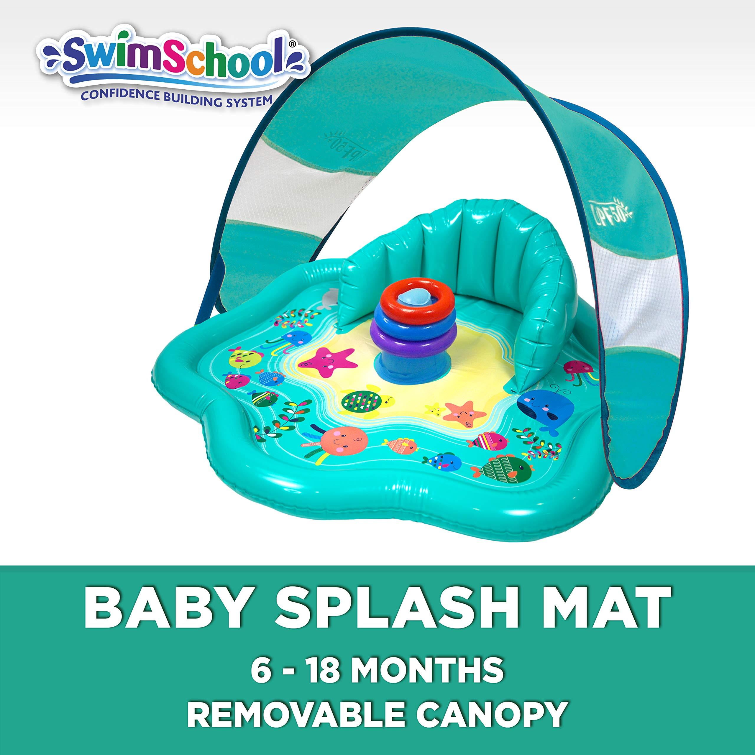 SwimSchool Baby Splash Mat with Backrest (No Canopy), ExtraWide