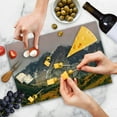 thumbnail image 4 of Fall Cutting Board, Idyllic Mountain Snowy Peaks and Clouds in the Sky on High Valley Print, Decorative Tempered Glass Cutting and Serving Board, Large Size, Multicolor, by Ambesonne, 4 of 5