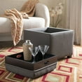 thumbnail image 2 of SAFAVIEH Harrison Single Tray Ottoman Charcoal, 2 of 6