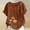 Brown, variant on Itsame Short Sleeved Shirt Summer Womens Printed T-Shirt Casual Tops Round Neck Button Cotton Blouses Brown Size S