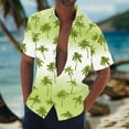 thumbnail image 1 of Blusa y camisa de manga corta con cuello vuelto Camisa casual para hombre Camisa de bolos vintage de manga corta Camisas de verano de playa cubana Camisa con botones Blusa para hombre Poliéster, 1 of 5