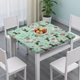 thumbnail image 3 of Dachshunds and Pioneer Flower Square Fitted Tablecloth with Elastic Edge,Square Table Cover,Washable Elastic Table Cover for Home Kitchen Party Decor 36"x36", 3 of 6