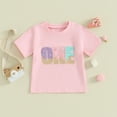 thumbnail image 2 of Okbabeha Toddler Baby Girl Birthday Outfits 1st 2nd 3rd 4th 5th 6Year Brithday Shirt Embroidery Tee Top Birthday Clothes Gift, 2 of 7