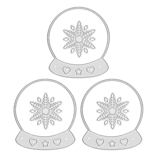 Embossing Cutting Dies Carbon Steel Crystal Ball Snowflake Shape Cuts for DIY Scrapbook Craft
