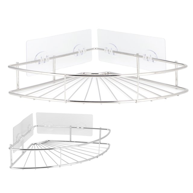 Estante de baño, organizador de baño de esquina de acero inoxidable, estante de baño, integración perfecta