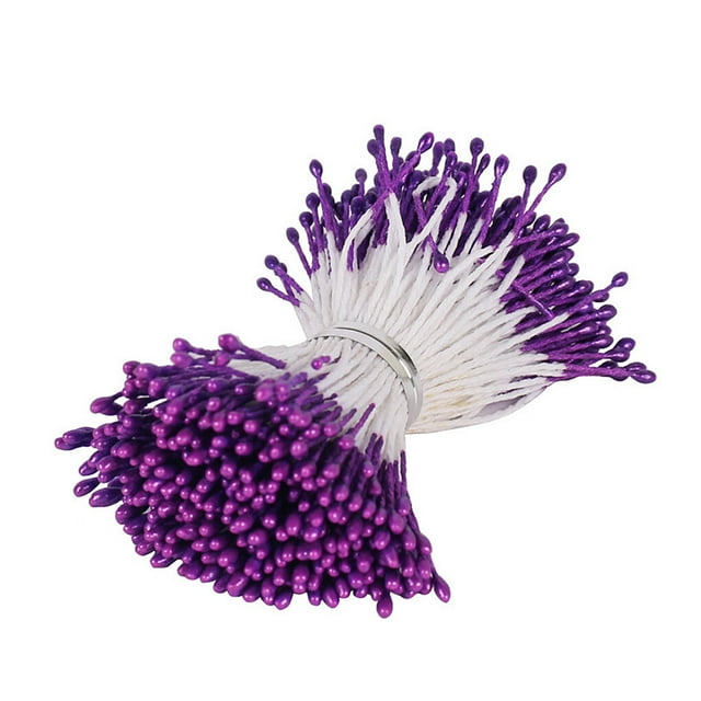 serony Plastic Flower Heads Handmade DIY artificial Simulation Bouquet Stamen for Wedding Gift Decoration 90Pcs Type 2