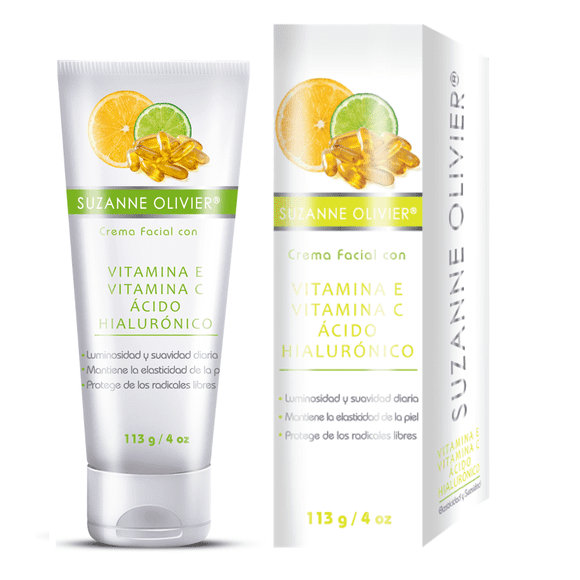 Crema Vitamina E Suzanne Olivier 113 G Vitamina C y acido Hialuronico