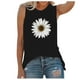 thumbnail image 1 of Gibobby Blusa sin mangas sin mangas con estampado de Camisola informal Blusa para mujer(Negro,XG), 1 of 5