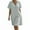 Gray, variant on Summer Dresses for Women 2025, Women's Fashion Crewneck Loose Half Sleeve Solid Knee-length Dress(Black,S)