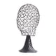 thumbnail image 1 of Soporte de metal para pelucas, sombreros, gorras, expositor para barbería, tienda, viajes Negro, 1 of 9
