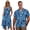 Blue Leaves, variant on His and Hers Matching Outfits Sleeveless Dress for Women Casual Tank Dresses with Pockets Men's Short Sleeve Button Down Shirt Couples Matching Outfits Blue Marble, Size 2XS