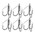 thumbnail image 3 of Fanjie 6Pcs Tying Wire Fishhook 30.6/27.5Mm Metal Tooth Guard Three Hooks For Fish Deep Anti-Hang Bottom Grass Block Lure Anchor Parts, 3 of 8