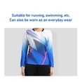 thumbnail image 2 of Camiseta de entrenamiento deportivo para mujer protección solar deportiva camiseta de secado rápido cuello redondo elástico transpirable Color brillante para nadar ANGGREK Otros, 2 of 7