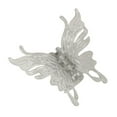 thumbnail image 2 of Skymirror Butterflies Shape Hair Clip Transparent Anti-slip Cross Teeth Plastic Hair Claw Back Head Large Shark Hair Clip Hair Accessories, 2 of 8