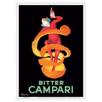 Campari Bitter Aperitif - Red Passion Liqueur - Spiritello Spirit - Vintage Advertising Poster by Leonetto Cappiello c.1921 - Master Art Print 10in x 14in