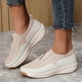thumbnail image 3 of Dakaela Womens Platform Slip on Loafers Comfort Wedge Walking Sneakers Comfort Casual Work Shoes, 3 of 9