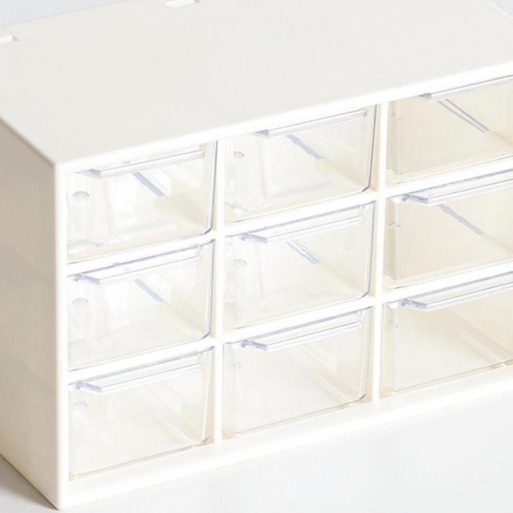 6 Pcs Mini Drawer Organizer Small Organizer with Drawers Plastic Desktop  Storage Box with 9 Drawers Desk Craft Organizer for Office Home Room  Jewelry