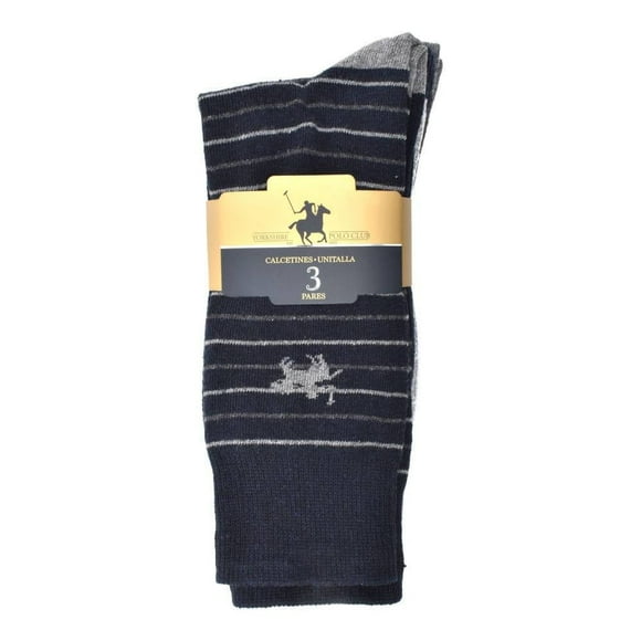 Calcetines Polo Club para Hombre, Rayas Oxford 3 Pares Unitalla