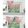 thumbnail image 4 of Pink Gold Sheer Waterfall Valance Curtains for Window, Boho Modern Abstract Minimalist Aesthetic Flower Rod Pocket Sheer Topper Swag Curtains for Living Room, Kitchen 38.5"W x 47.2"L, 1 Panel, 4 of 7