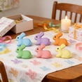 thumbnail image 6 of HuiXinOu Macaron Color Easter Bunny Decorations, 6-Pack Foam Simulation Bunny Eggs with Pastel Hues, Spring Tabletop Centerpiece for Easter Party Home Decor, 6 of 6