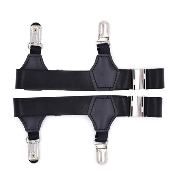 Men's Garter Belt - Black Nylon Adjustable Width 2.50CM Fashionable and Stylish