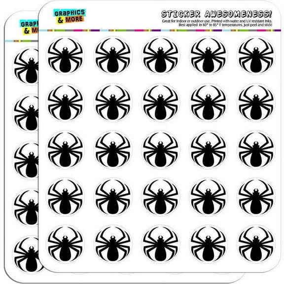 Spider Black Widow 50 1" Planner Calendar Scrapbooking Crafting Stickers