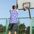 thumbnail image 5 of Sikiie Blue Skull Daisy Basketball Jersey Reversible Men's Mesh Athletic Sports Shirts Training Practice S-4XLSmall, 5 of 6