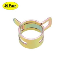 Uxcell 12mm Color-zinc Steel Band Spring Clamp for Fuel Line Silicone Hose 20 Pack