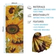 thumbnail image 2 of Beige Calligraphy Sunflower Pattern Hot Yoga Mat Towel Non Slip for Hot Yoga - Quick-Drying Yoga Mat Cover with 4 Corner Pockets with Travel Bag - Hot Yoga Towel Non Slip 74"x26", 2 of 6