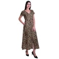 thumbnail image 4 of Moomaya Robe Longue Maxi pour Femmes à Manches Courtes, Robe Formelle/décontractée avec Poches P-TTG, 4 of 6