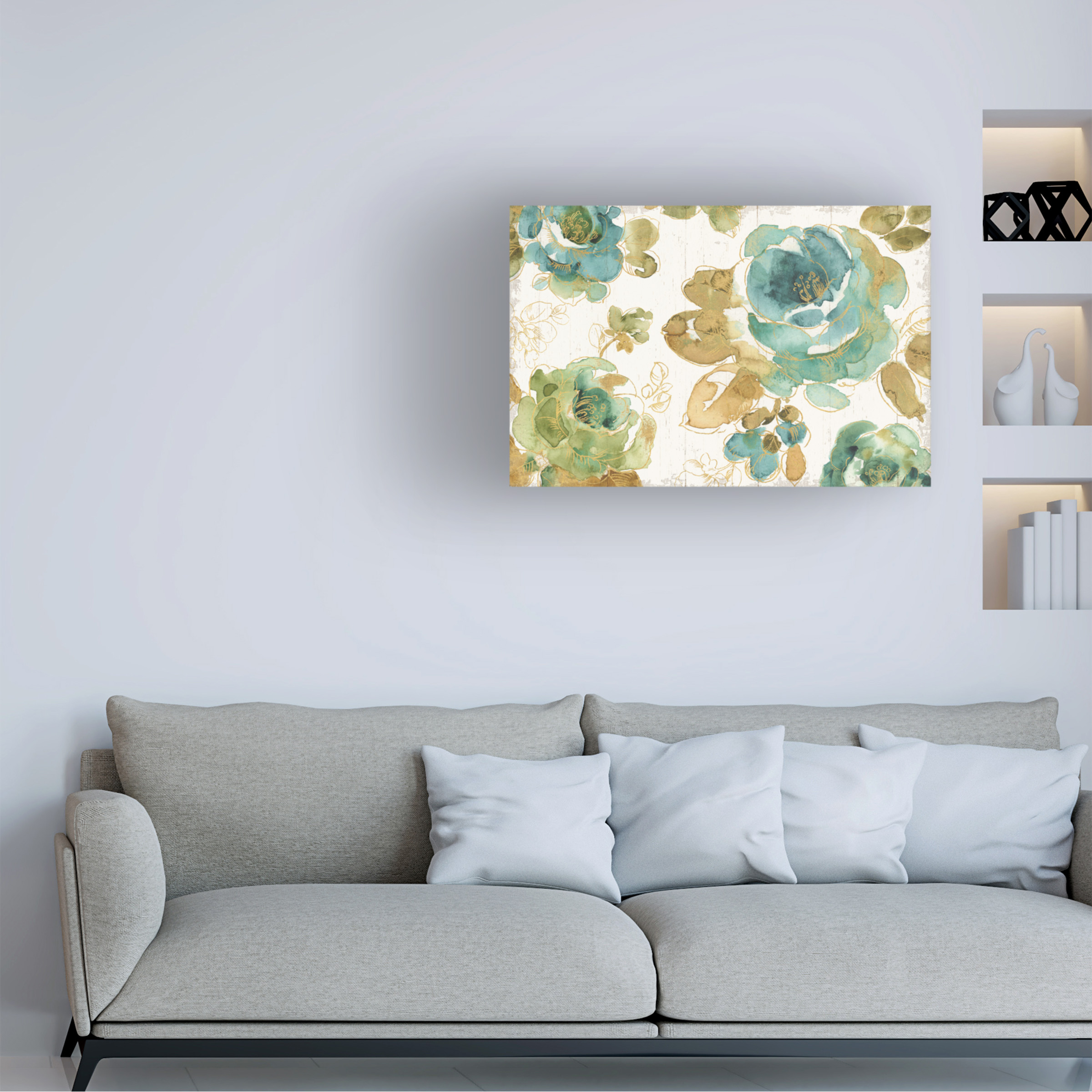 Trademark Fine Art "My Greenhouse Roses I on Wood" Canvas Art by Lisa Audit