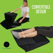 Bed Wedge Pillow - Adjustable 9&12 Inch Folding Memory Foam Incline Cushion System for Legs and Back Support Pillow - Acid Reflux, Anti Snoring, Heartburn, Reading – Machine Washable