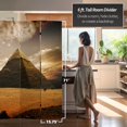 thumbnail image 5 of Oriental Furniture 6 ft. Tall Egyptian Pyramid Canvas Room Divider - 6 Panel, 5 of 6